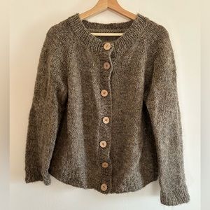 hand knit wool ramona cardigan